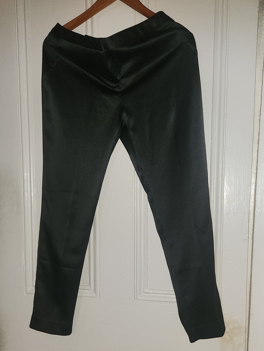 Satin Black Cigarette Pants